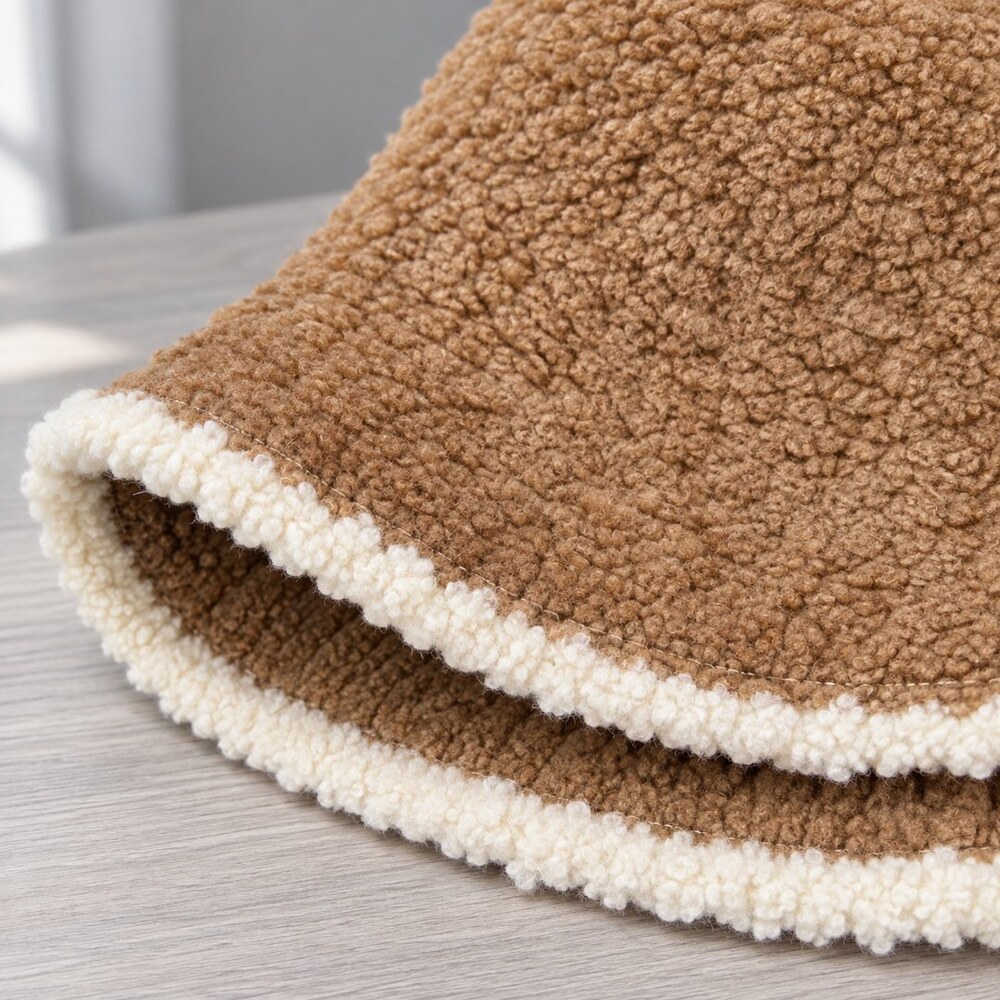 CHANEL Brown Shearling Bucket Hat - Picture 6 of 6